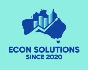 Economics - Australian Economy Map logo design