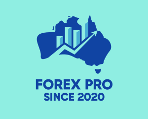 Forex - Australian Economy Map logo design