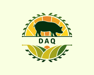 Meat - Pig Hog Agriculture logo design
