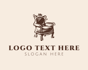 Furniture Shop - Rustic Victorian Chair logo design