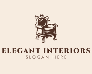 Rustic Victorian Chair logo design