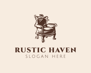 Rustic Victorian Chair logo design