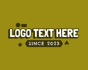 Pediatric - Kiddie Playful Shape Text logo design