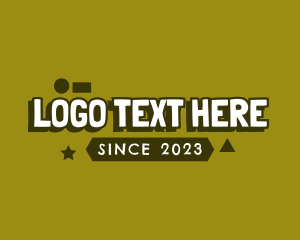 Text - Kiddie Playful Shape Text logo design