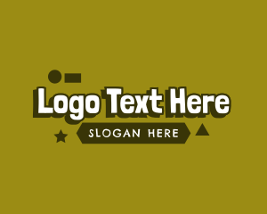 Kiddie Playful Shape Text Logo