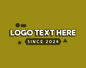 Shape - Kiddie Playful Shape Text logo design