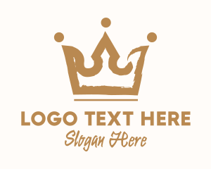 Brush - Brown Royal Crown Paint logo design