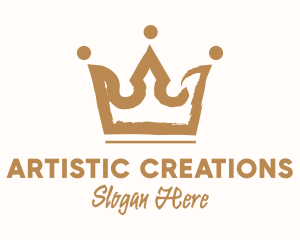 Brown Royal Crown Paint  logo design