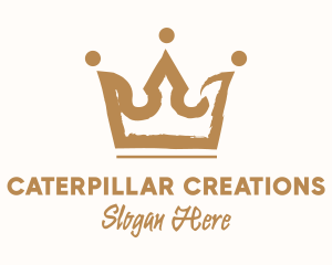 Brown Royal Crown Paint  logo design