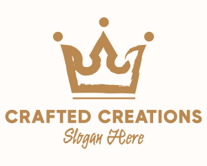 Brown Royal Crown Paint  logo design