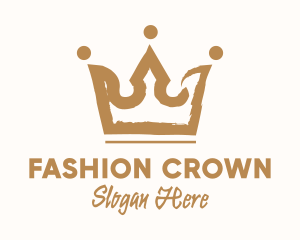 Brown Royal Crown Paint  logo design