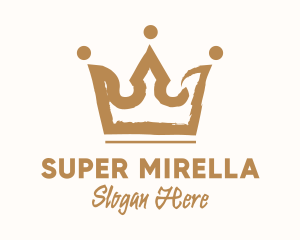 Jewel - Brown Royal Crown Paint logo design