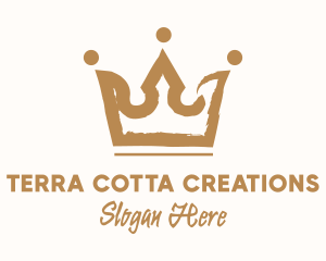 Brown Royal Crown Paint  logo design