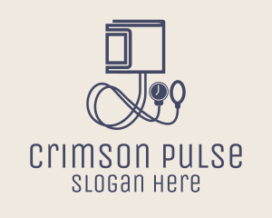 Minimalist Blood Pressure Cuff logo design