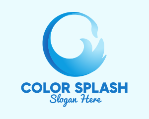 Blue Surf Wave  logo design