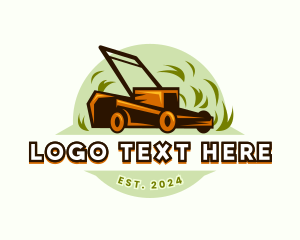 Lawn Mower - Yard Lawn Mowing logo design