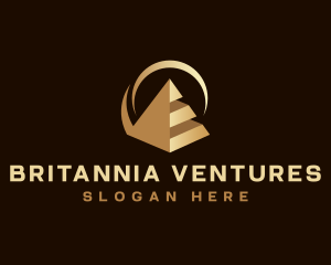 Modern Business Pyramid logo design