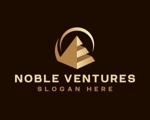 Modern Business Pyramid logo design