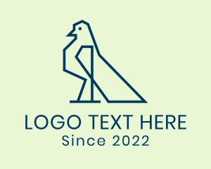 Messenger - Blue Pigeon Bird logo design