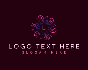 Lettermark - Leaves floral Spa logo design