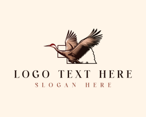 America - Crane Bird Aviary logo design