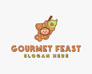 Gourmet Taiyaki Dessert  logo design