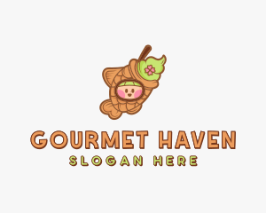 Gourmet Taiyaki Dessert  logo design