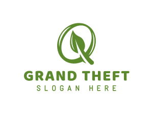 Green Man - Green Leaf Q logo design