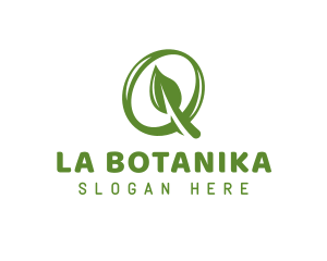 Green - Green Leaf Q logo design