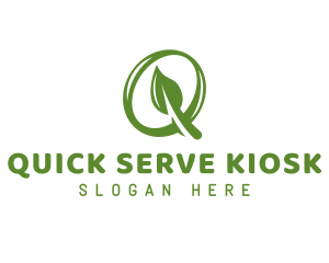 Green Leaf Q logo design