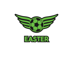 Soccer Ball Wings Logo