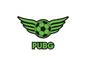 Soccer Ball Wings Logo