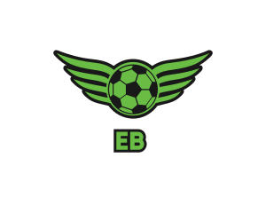 Football - Soccer Ball Wings logo design