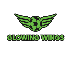 Soccer Ball Wings logo design