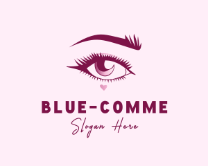 Woman Eyelashes Cosmetic Logo