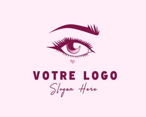 Woman Eyelashes Cosmetic Logo