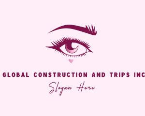 Salon - Woman Eyelashes Cosmetic logo design