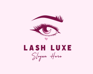 Woman Eyelashes Cosmetic logo design