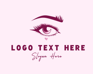 Woman Eyelashes Cosmetic Logo