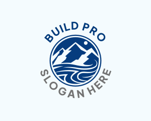 Exploration - Summit Mountain Circle logo design