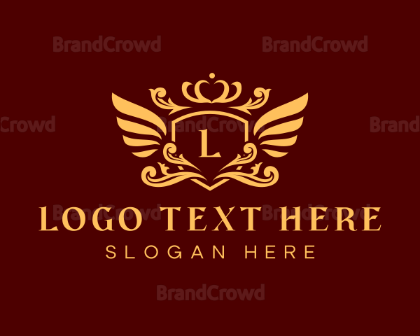 Wing Crown Crest Logo