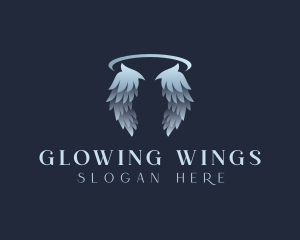 Halo Angel Wings logo design