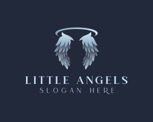 Halo Angel Wings logo design