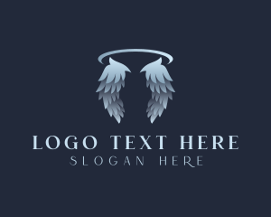 Ministry - Halo Angel Wings logo design
