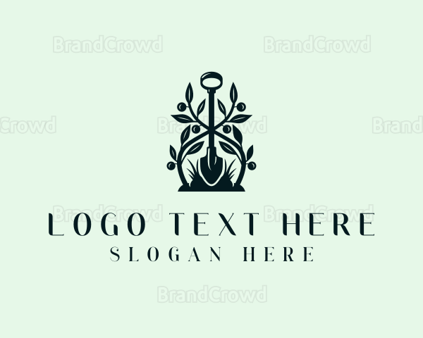 Plant Shovel Landscaping Logo