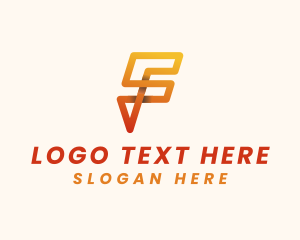 Letter F - Digital Modern Letter F logo design