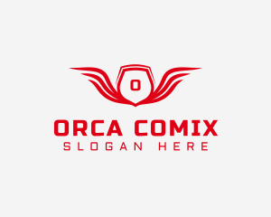 Automotive - Winged Shield Crest logo design