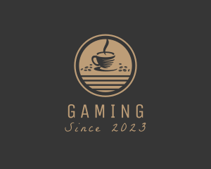 Caffeine - Coffee Bean Cup logo design