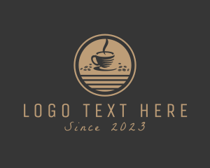 Decaf - Coffee Bean Cup logo design
