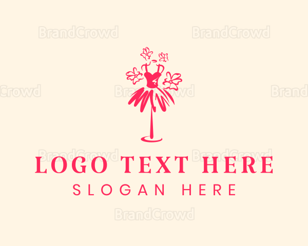 Feminine Flower Dress Logo